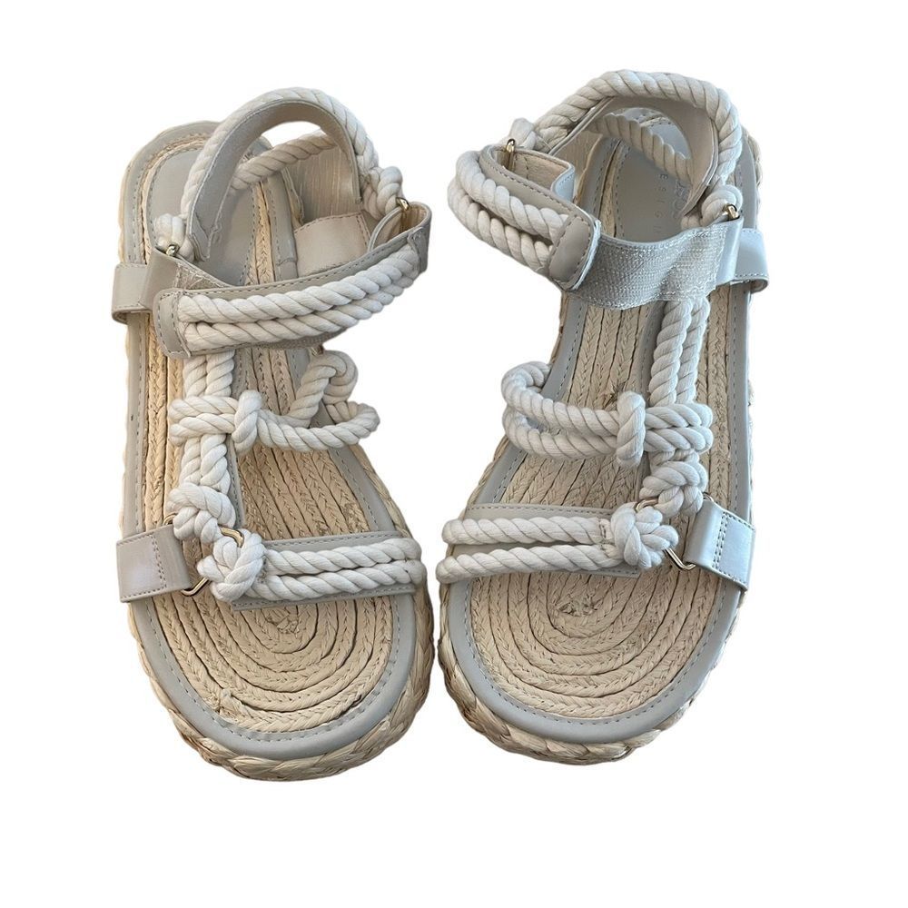 ASOS DESIGN Jagger Rope Espadrilles Cream Size 8 NEW - Picture 3 of 6